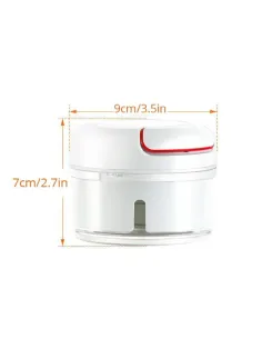 Mini tocator manual pentru legume, culoare alb 2