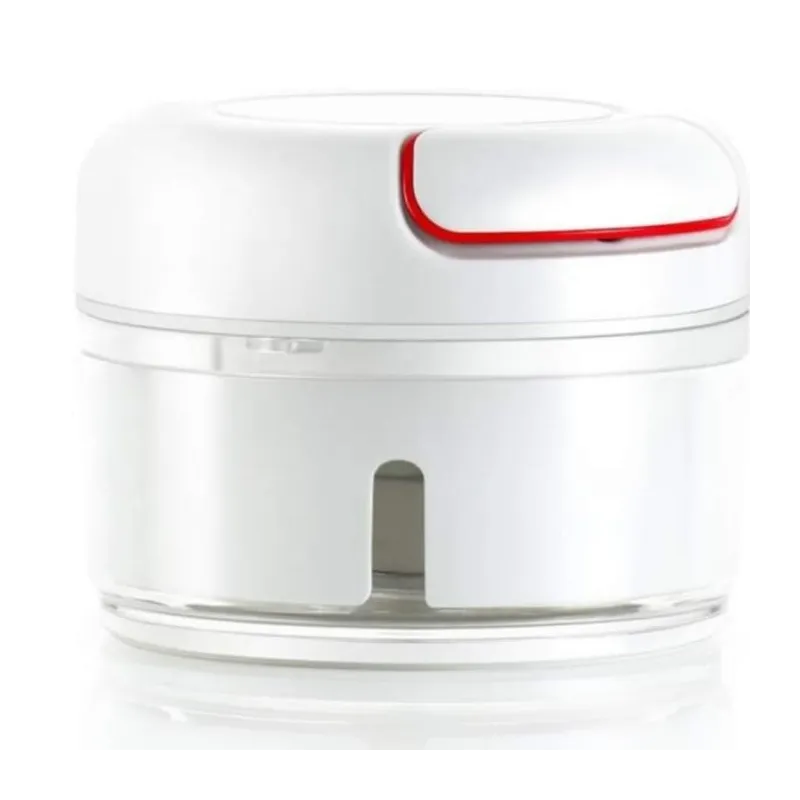 Mini tocator manual pentru legume, culoare alb