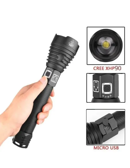 Lanterna MMC P90-2 LED CREE 6000 lm Profesional