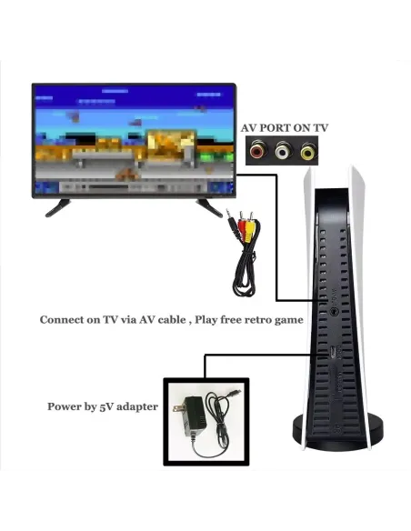 Consola pentru jocuri pe televizor, 2 x controller.