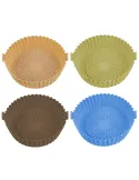 Set 4 Tavi din silicon pentru friteuza,cuptor,microunde, reutilizabile, antiaderente, rezistente la temperaturi inalte