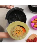Set 4 Tavi din silicon pentru friteuza,cuptor,microunde, reutilizabile, antiaderente, rezistente la temperaturi inalte