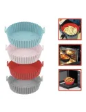 Set 4 Tavi din silicon pentru friteuza,cuptor,microunde, reutilizabile, antiaderente, rezistente la temperaturi inalte