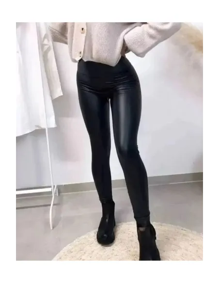 Colanti imitatie de piele negri