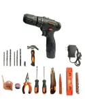 Bormasina cu 2 acumulatori 12V, incarcator si 17 accesorii