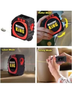 Ruleta Measure King, 3 modalitati de masurare, snur, rola si laser, afisaj LED 2