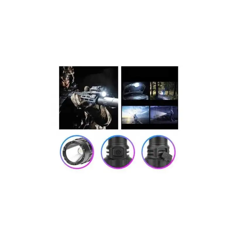 Lanterna de vanatoare PM10-TG incarcare usb si suport arma inclus