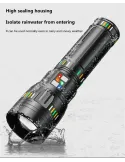 Lanternă LED reincarcabilă cu 6 moduri, lanternă portabila, rezistentă la apa 30000 lumeni, 90W