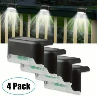 Set 4 lampi solare pentru trepte sau balcon cu senzor de lumina