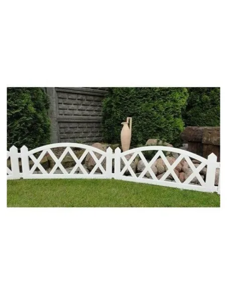 Set 10 x gard decorativ, plastic alb 59.5x33 cm