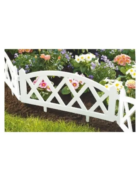 Set 10 x gard decorativ, plastic alb 59.5x33 cm
