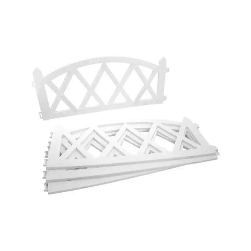 Set 10 x gard decorativ, plastic alb 59.5x33 cm