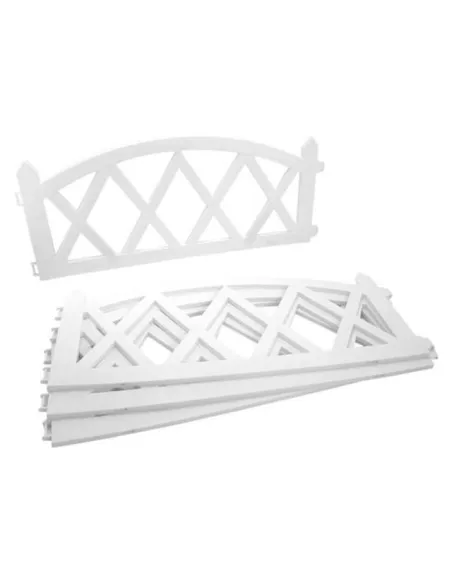 Set 10 x gard decorativ, plastic alb 59.5x33 cm