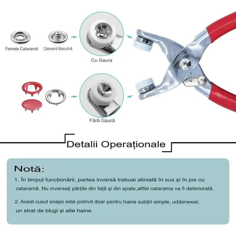 Clește de fixare pentru butoni 100 bucati