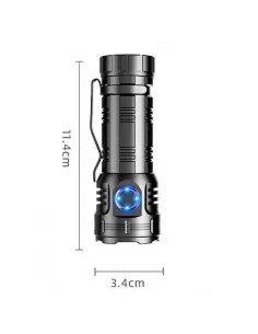 Lanterna compacta de aluminiu BL F82 cu 8 LED XPG magnet si clips incarcare USB 2