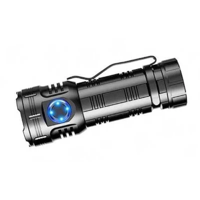 Lanterna compacta de aluminiu BL F82 cu 8 LED XPG magnet si clips incarcare USB