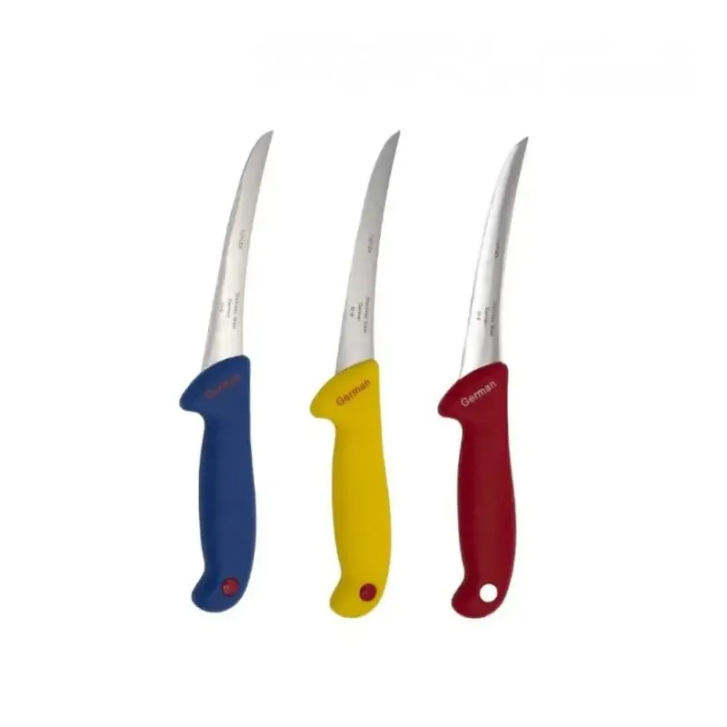 Set 3 Cuțite Profesionale din Oțel + Satar macelarie 35cm, otel inoxidabil maner negru