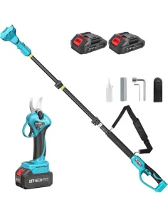 Foarfeca de Gradina , 48V, 2 Acumulatori, Brat Telescopic 2m, Unghi Reglabil de Taiere-07