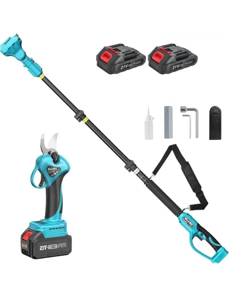 Foarfeca de Gradina , 48V, 2 Acumulatori, Brat Telescopic 2m, Unghi Reglabil de Taiere-07