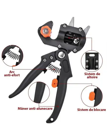 Cleste profesional de altoit cu 3 cutite diferite
