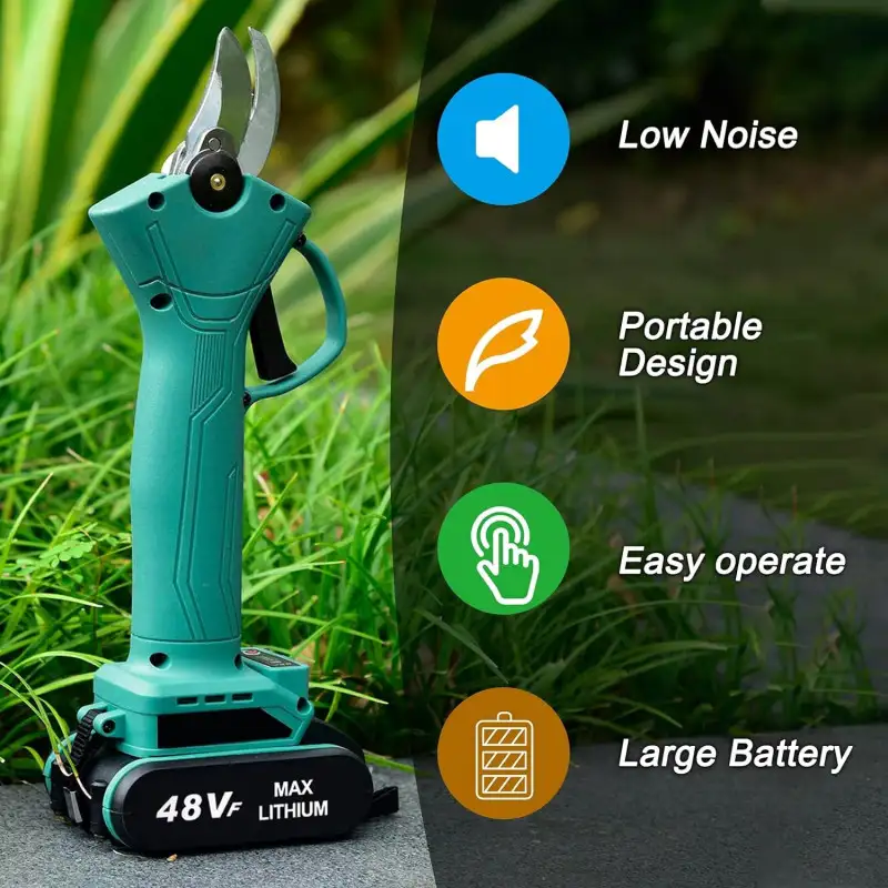 Foarfeca de gradina cu 2 acumulatori, pentru crengi si vita de vie,48 V