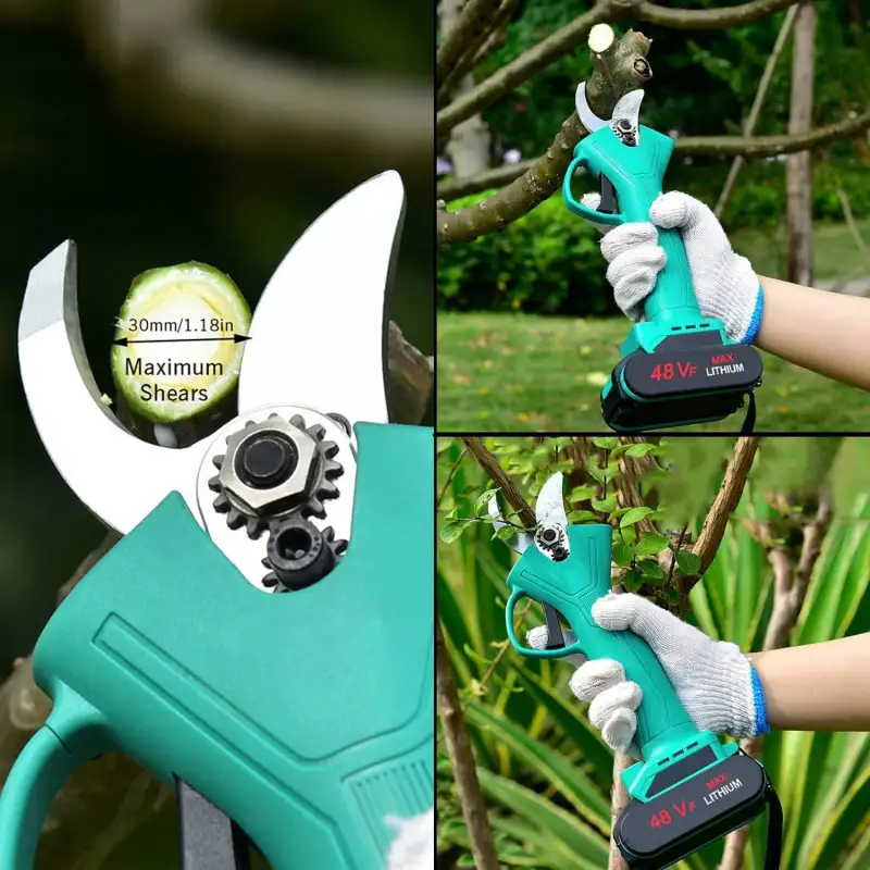 Foarfeca de gradina cu 2 acumulatori, pentru crengi si vita de vie,48 V