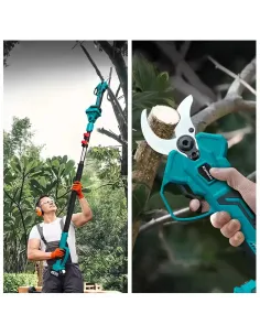 Foarfeca de Gradina , 48V, 2 Acumulatori, Brat Telescopic 2m, Unghi Reglabil de Taiere-07 2