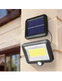 Set 3 x proiector cu incarcare solara, 100 x LED COB