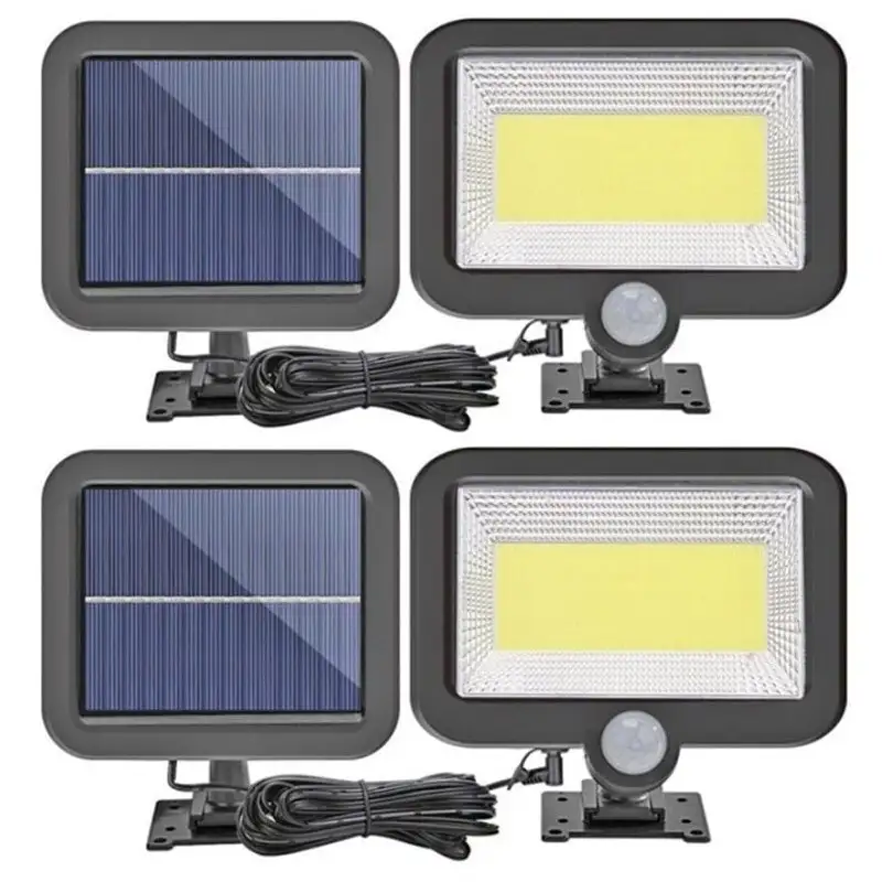 Set 3 x proiector cu incarcare solara, 100 x LED COB