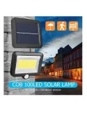 Set 3 x proiector cu incarcare solara, 100 x LED COB