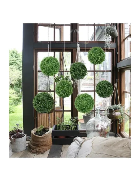 Sfera artificiala de cimisir, 23 cm verde