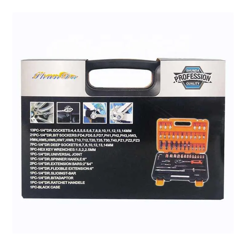 Trusa scule 53 in 1 , cheie cu clichet 1/4 inch