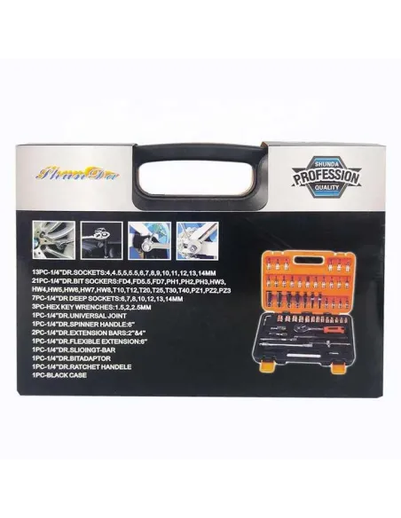 Trusa scule 53 in 1 , cheie cu clichet 1/4 inch