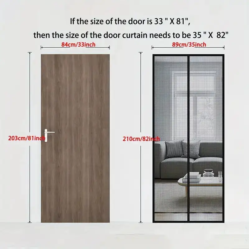 Set 3 perdele magnetice 210x100 antiinsecte