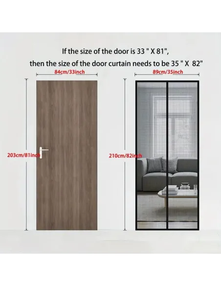Set 3 perdele magnetice antiinsecte 190 x 100 cm