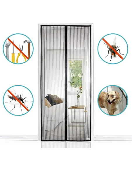 Set 3 perdele magnetice antiinsecte 190 x 100 cm