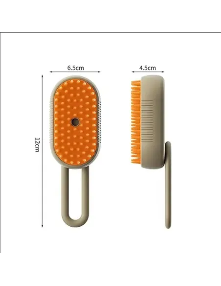 Perie cu aburi 3 in 1 pentru animale, maner rotativ 360