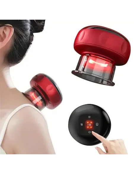 Aparat de masaj 3 in 1 ventuza 12 niveluri lumina rosie si presiune negativa