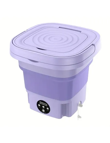 Mașină de spălat mini portabilă complet automată și pliabilă, multifuncțională, cu consum redus, ultra-silentioasă