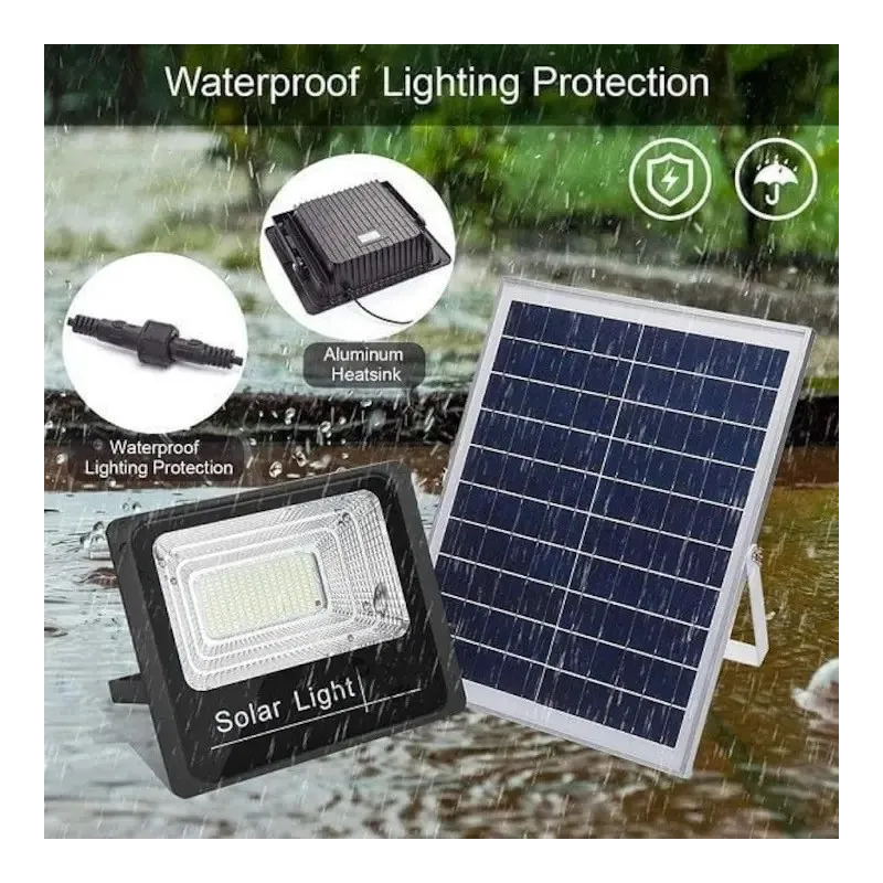 Proiector Solar 150W, Jortan cu Panou Solar Mare IP66
