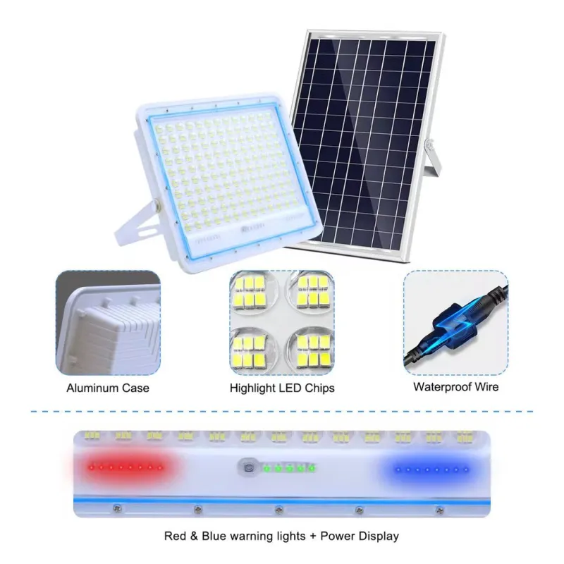 Proiector cu panou solar 800W Jortan 6000k IP66