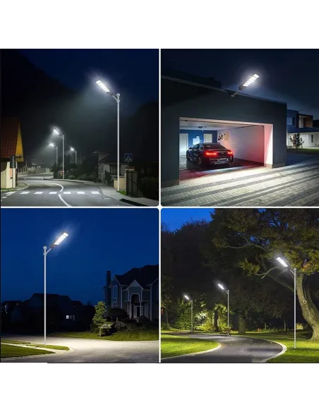 Lampa solara stradala 300W, Jortan, cu telecomanda+suport de prindere inclus
