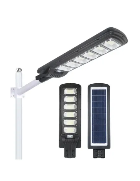 Lampa solara stradala 300W, Jortan, cu telecomanda+suport de prindere inclus