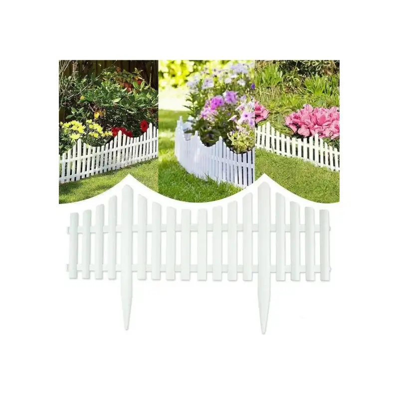 Set 5 garduri decorative din plastic, 60 x 32 cm, ALB