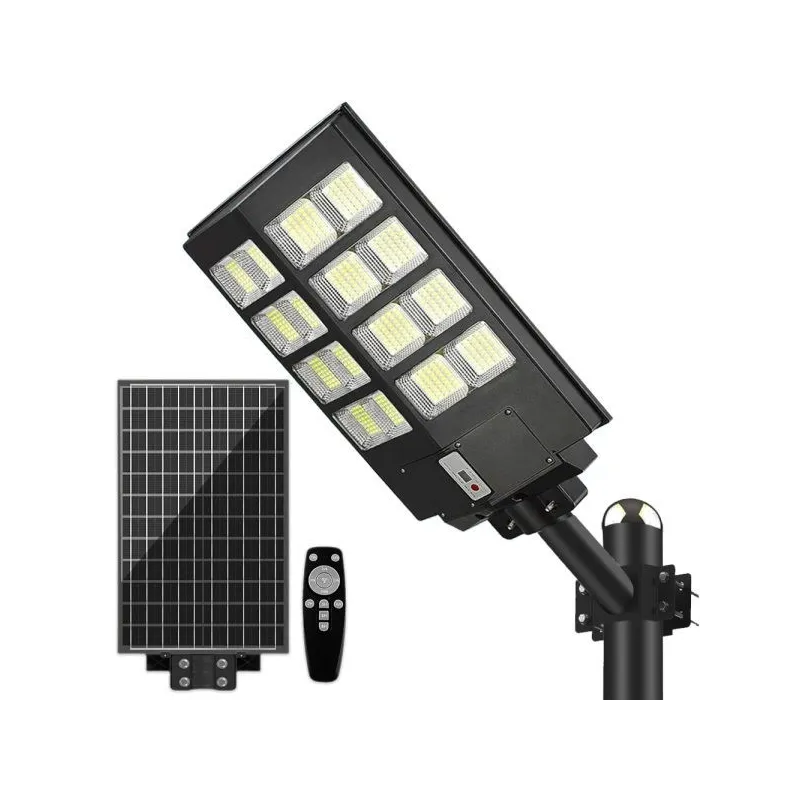Lampa solara stradala dubla 2400 w ,cu Telecomanda si Suport Metalic