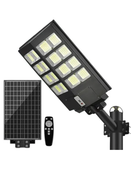 Lampa solara stradala dubla 2400 w ,cu Telecomanda si Suport Metalic