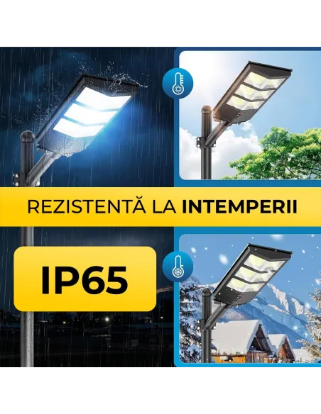 Lampa solara stradala dubla 1600 w ,cu Telecomanda si Suport Metalic