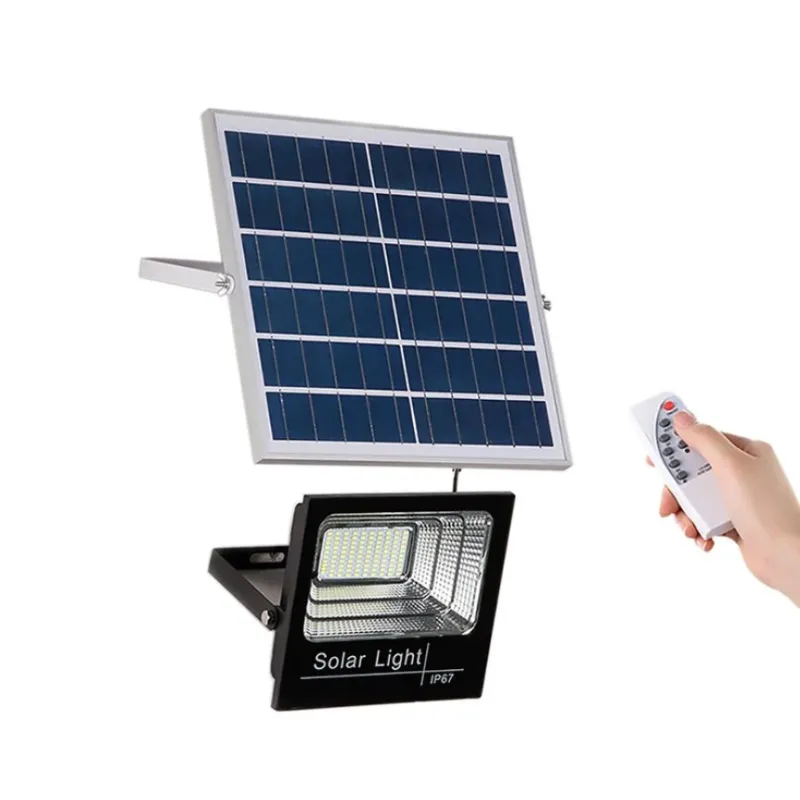 Proiector Led 1200w cu panou solar Jortan cu telecomanda IP67