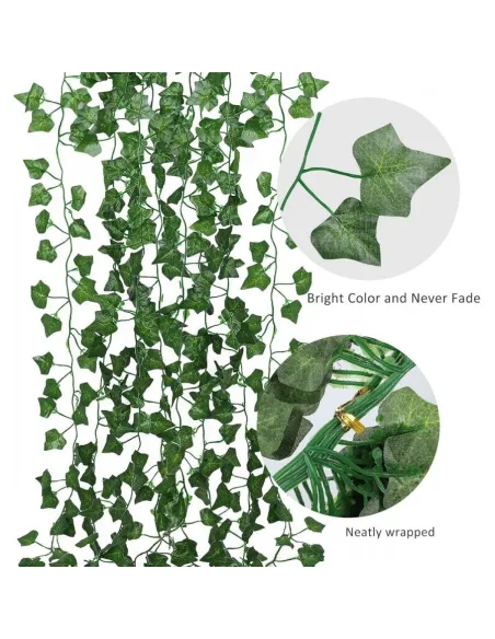 Set 12 ghirlande cu frunze de iedera, lungime 2M