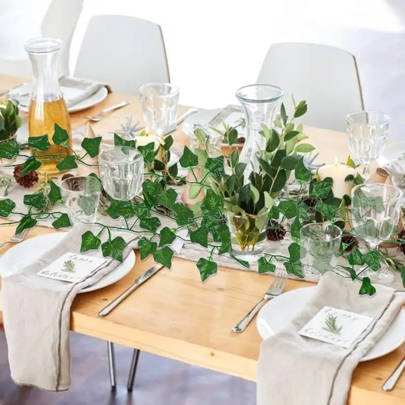 Set 12 ghirlande cu frunze de iedera, lungime 2M